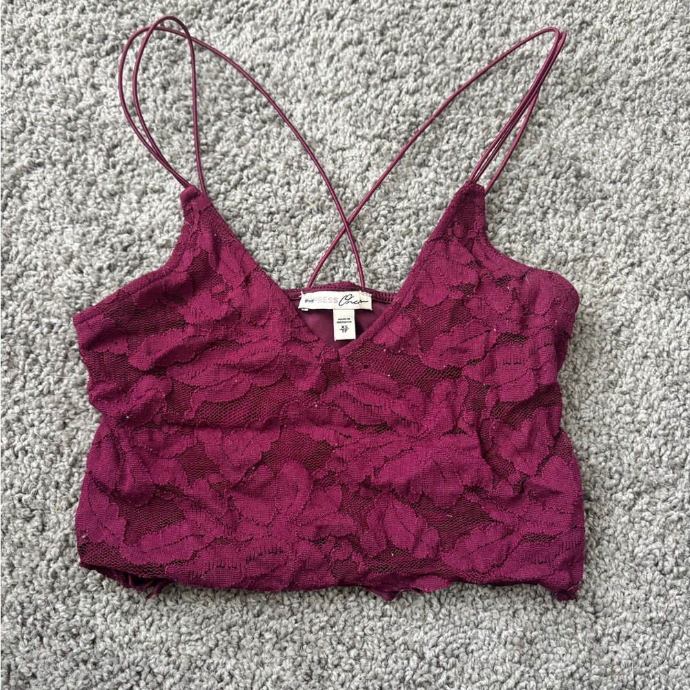 Burgundy Lace Bralette